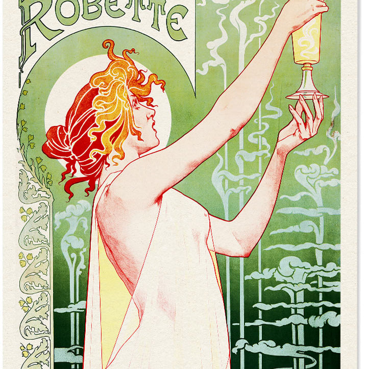 Vintage Absinthe Robette poster Privat Livemont’s artwork