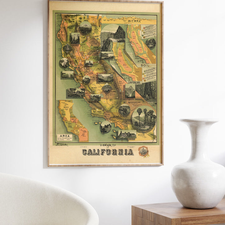 The Unique Map Of California