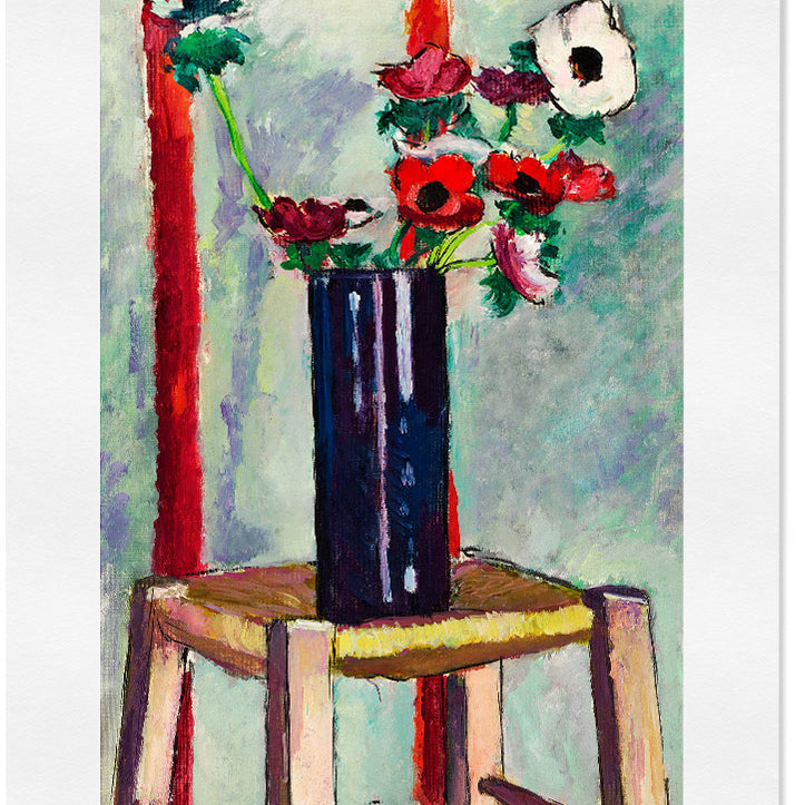 H. Lyman Saÿen art print showing his abstract still-life painting 'Anemones'.