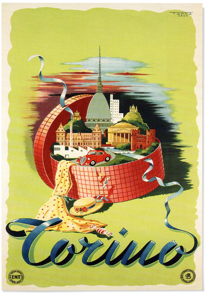Torino Vintage Travel Poster