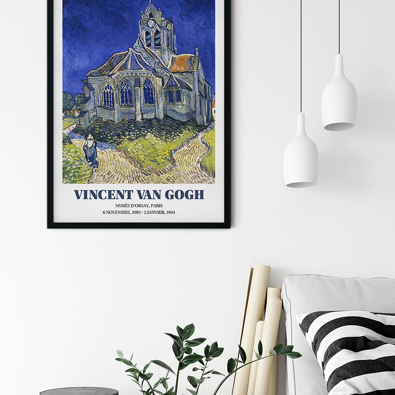 Vincent van Gogh Exhibition Poster - Church at Auvers