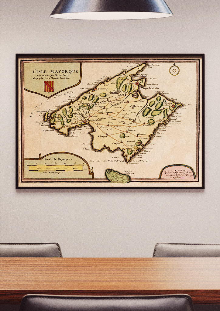 Vintage Map of Mallorca