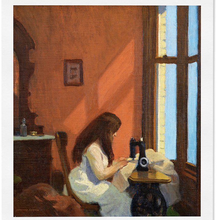 Edward Hopper poster Girl at the Sewing Machine, New York Interior