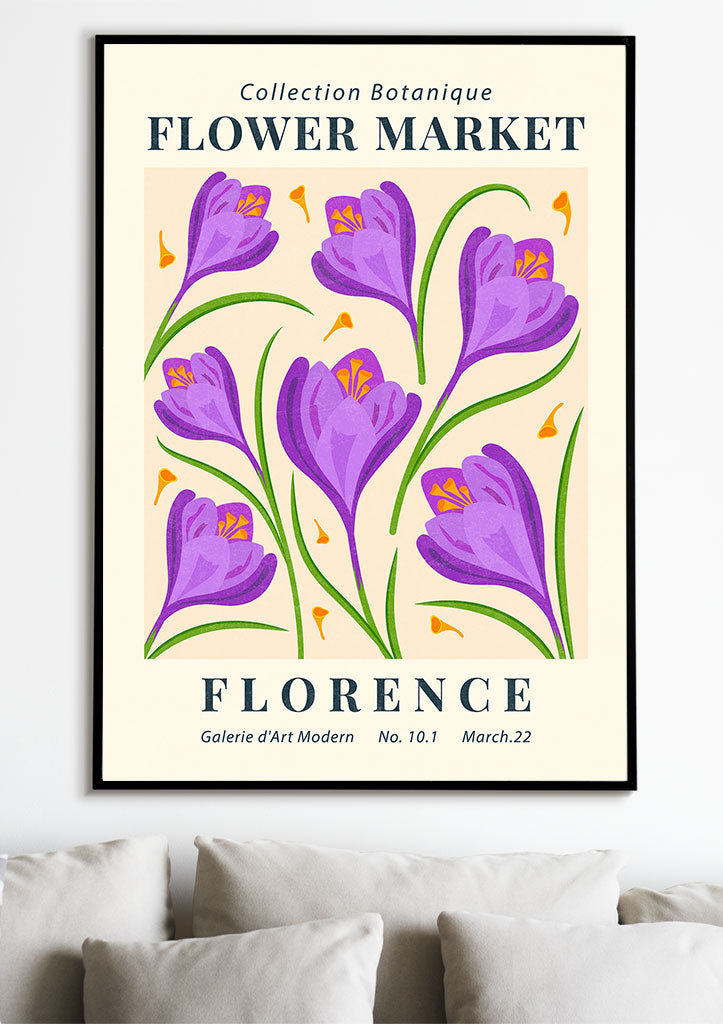 Flower Market Florence Poster