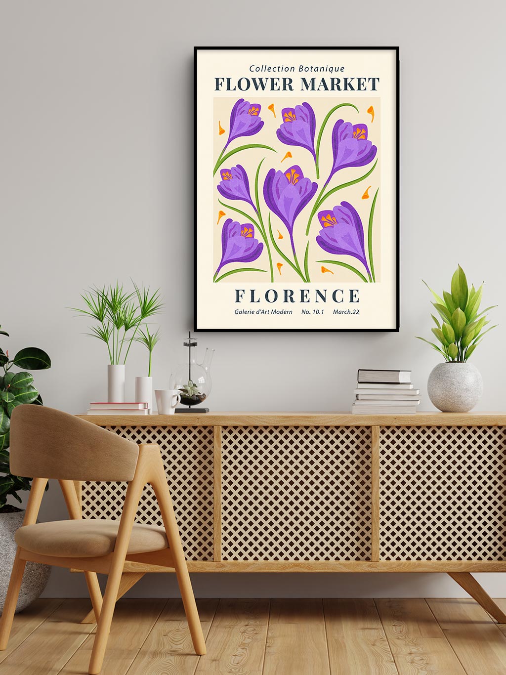 Flower Market Florence Poster