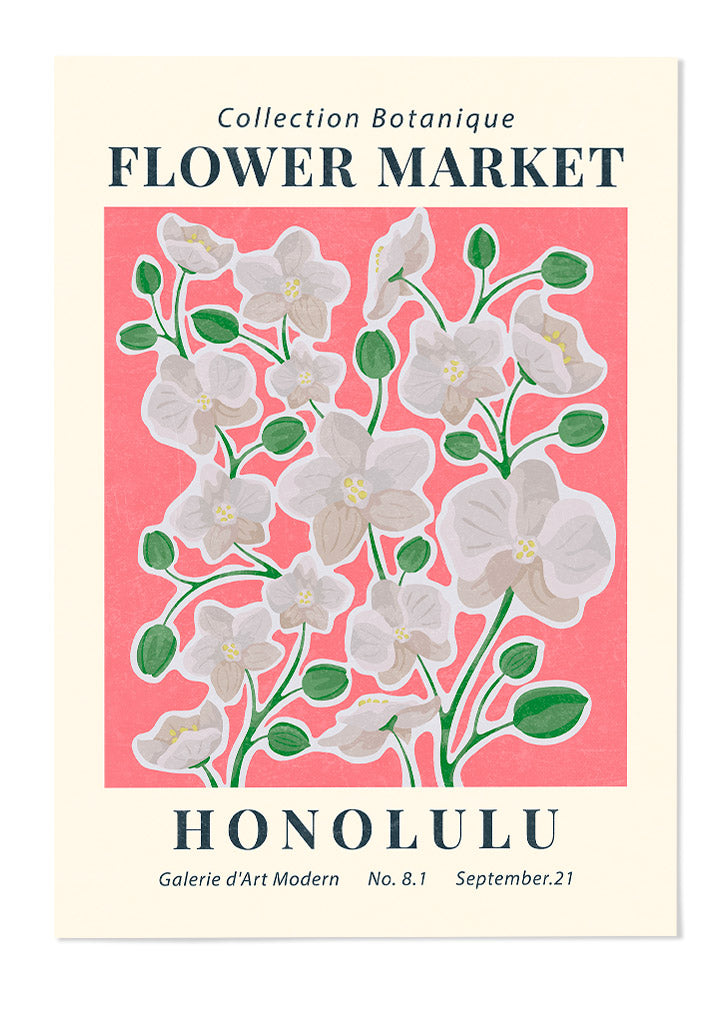 Flower Market Honolulu Poster