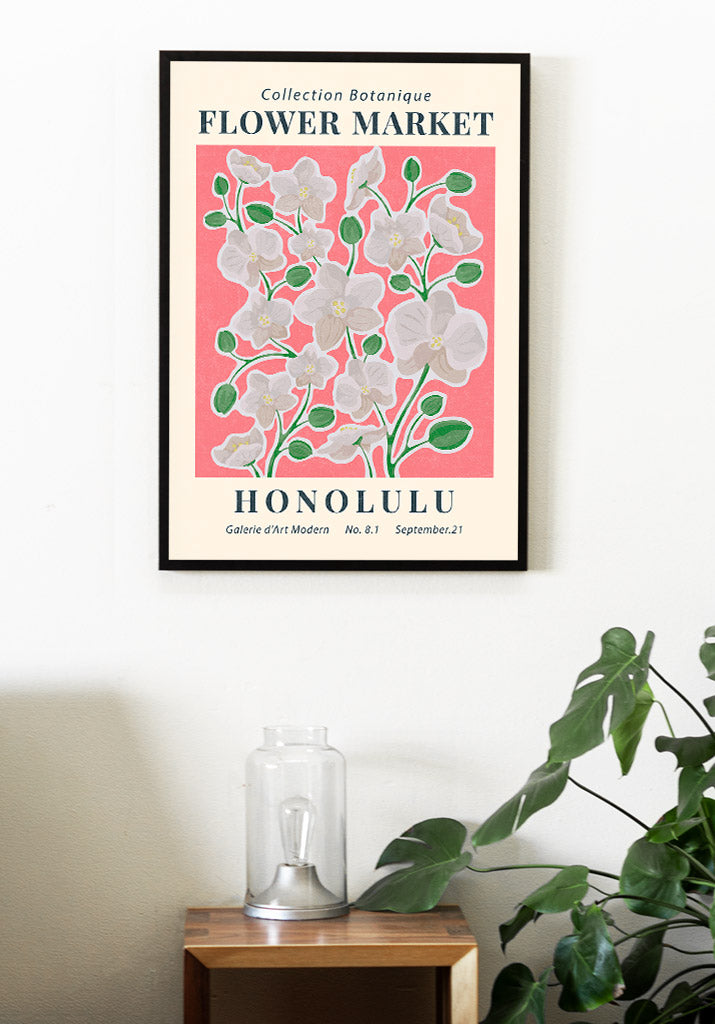 Flower Market Honolulu Poster