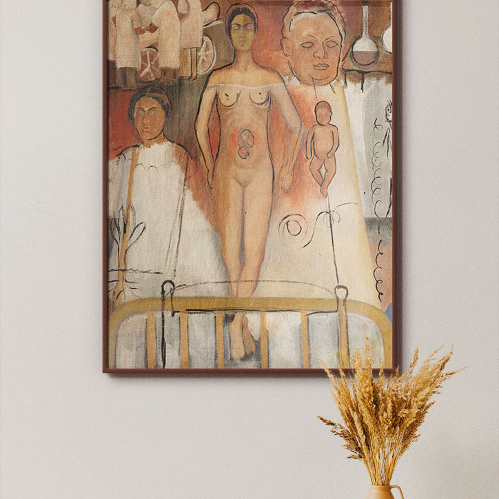 Frida Kahlo Art Print - Frida and the Cesarean