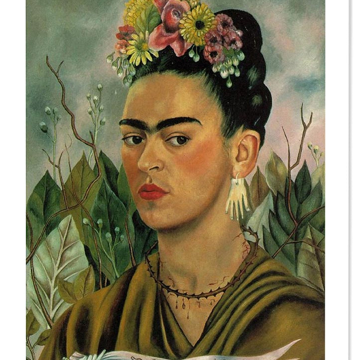 Frida Kahlo Self-Portrait with Thorn Necklace