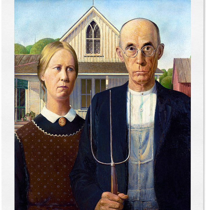 Grant Wood American Gothic Exhibition Poster