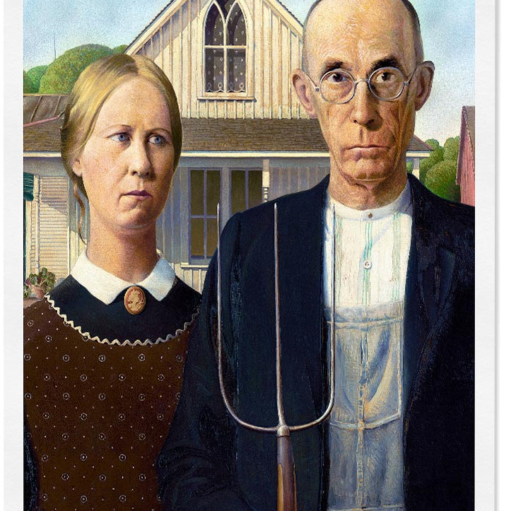 Grant Wood American Gothic contemporary modern art print