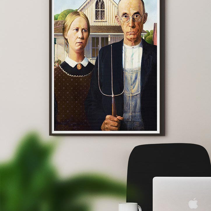 Grant Wood American Gothic contemporary modern art print
