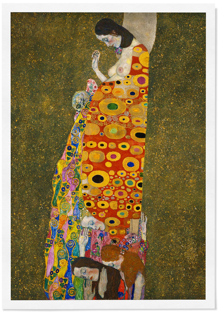 Gustav Klimt poster featuring his painting 'Hope'.