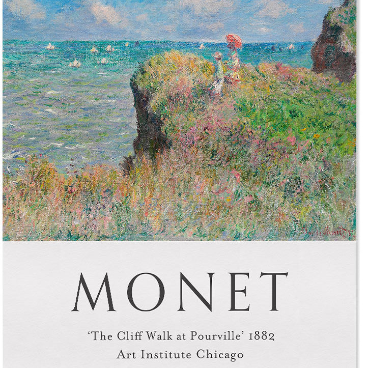 Claude Monet Print - The Cliff Walk at Pourville