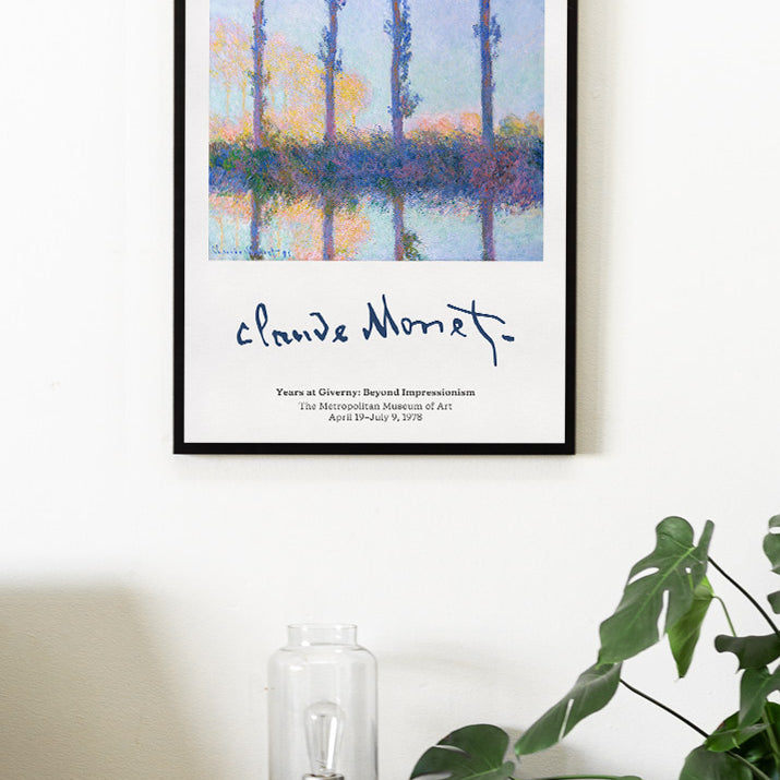 Claude Monet art print, exhibition poster, The Four Trees painting