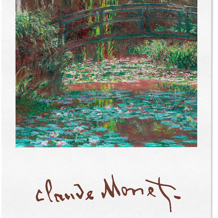 Claude Monet Signature Print - Water Lily Pond