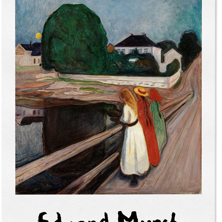 Edvard Munch Poster - Girls on the Bridge