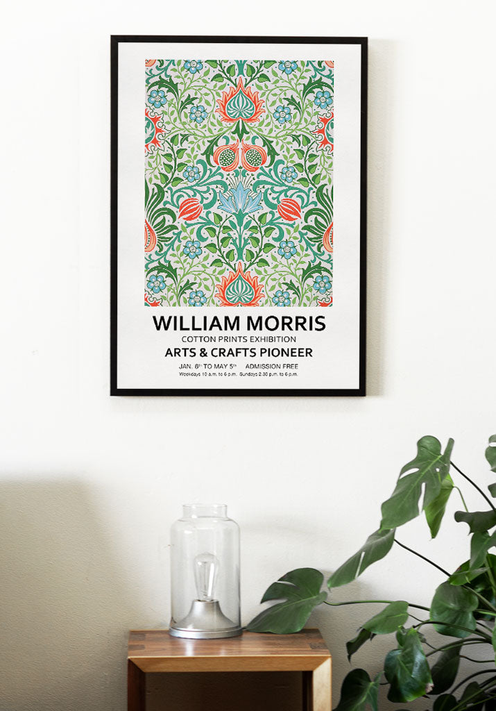 William Morris Print with Persian Floral Motif
