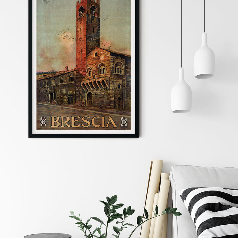 Brescia Italy Vintage Travel Poster