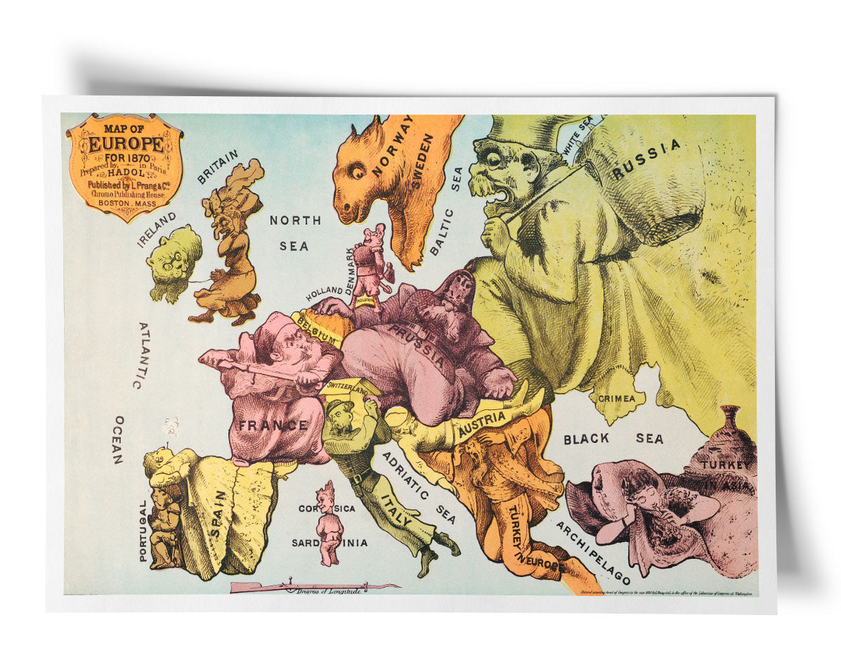 Europa History Map High Quality Reproductions Of Vintage Maps Posterist Europe Historical Map 03 