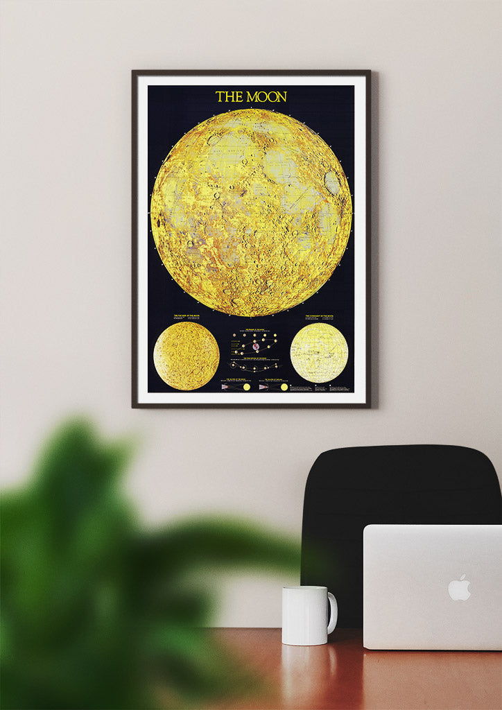 Moon Map Poster