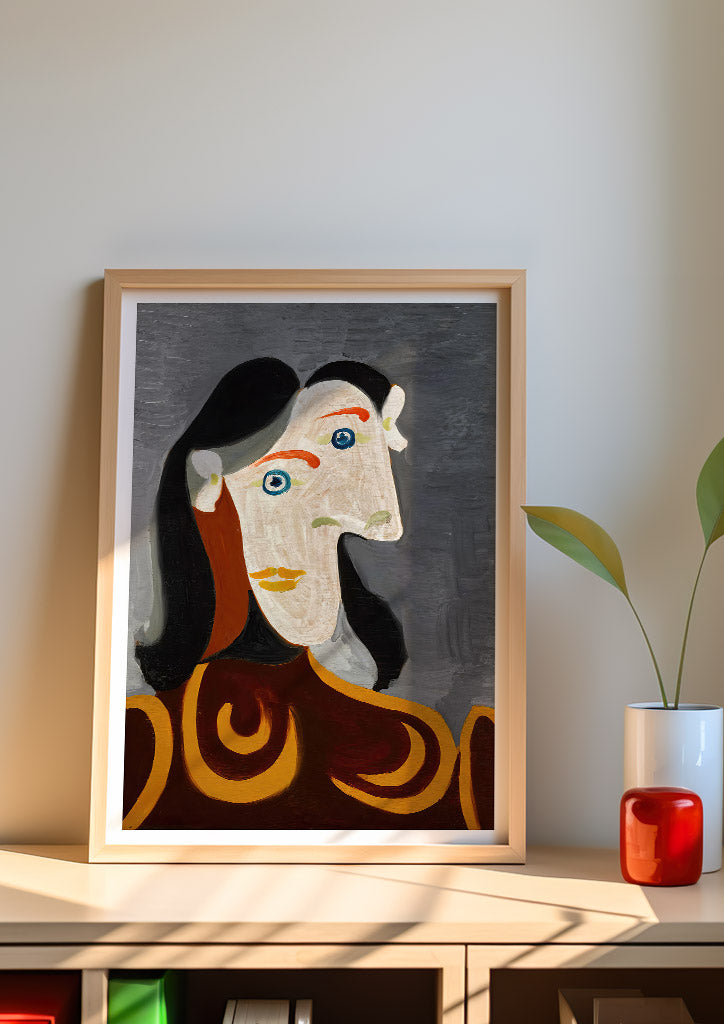 Picasso - Buste de femme à la robe brune