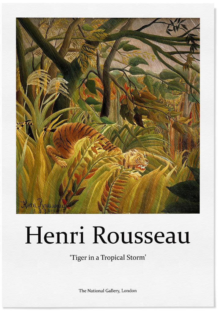 Henri Rousseau 'Tiger in a Tropical Storm' Exhibition Poster