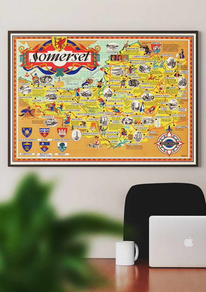 Somerset Pictorial Map