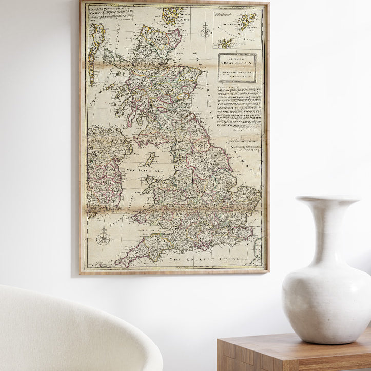 Great Britain Vintage Map 1720