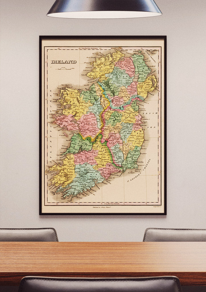 Vintage Map of Ireland | High Quality Reproductions – Posterist