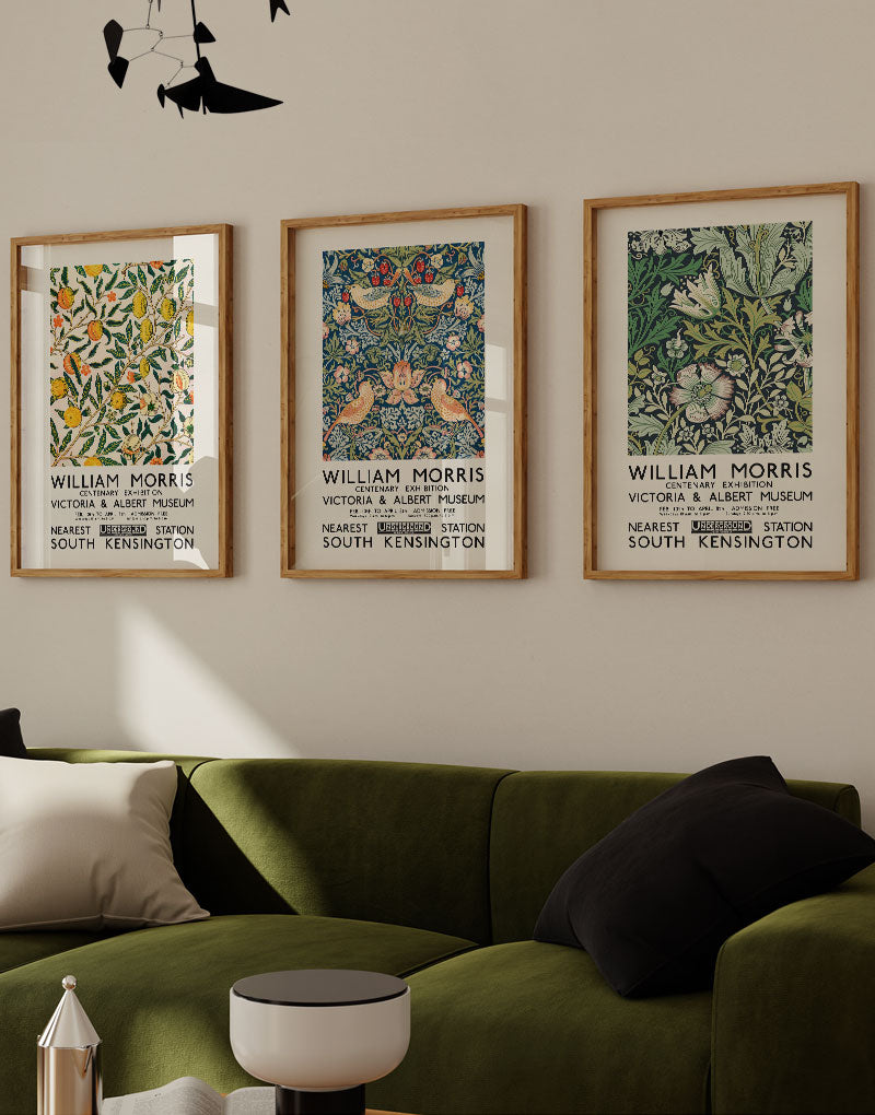 William Morris wall art set of 3 posters