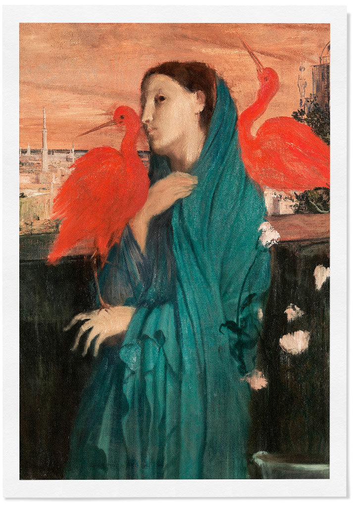Edgar Degas art print Young Woman with Ibis