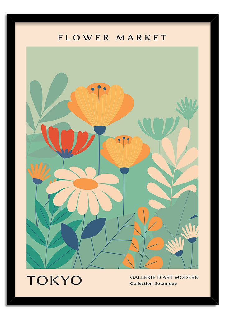 Tokyo Flower Market Poster