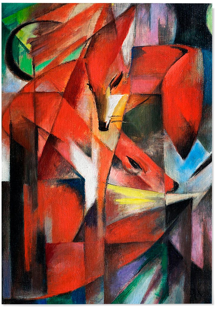 Foxes by Franz Marc Art Print