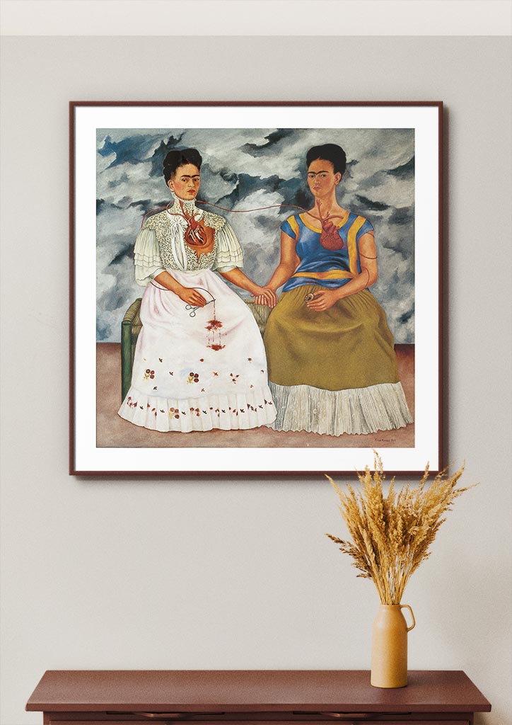 Frida Kahlo Square Art Print - Two Fridas