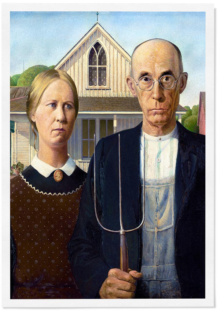 Grant Wood American Gothic | Contemporary Art Poster – Posterist