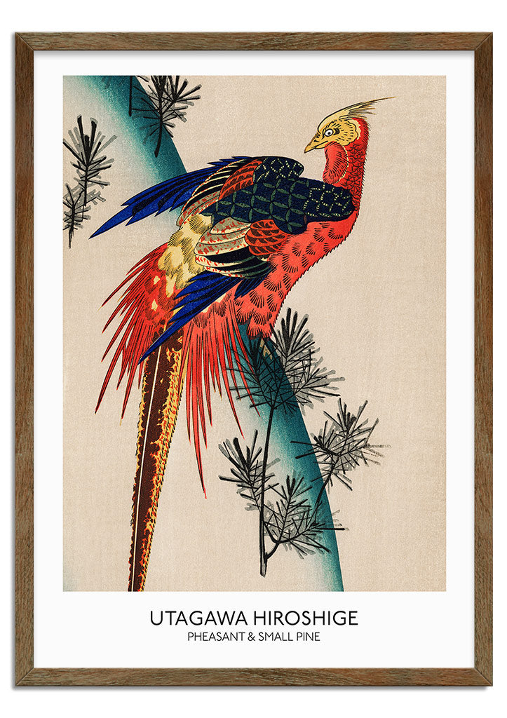 Utagawa Hiroshige Art Print - Pheasant & Small Pine