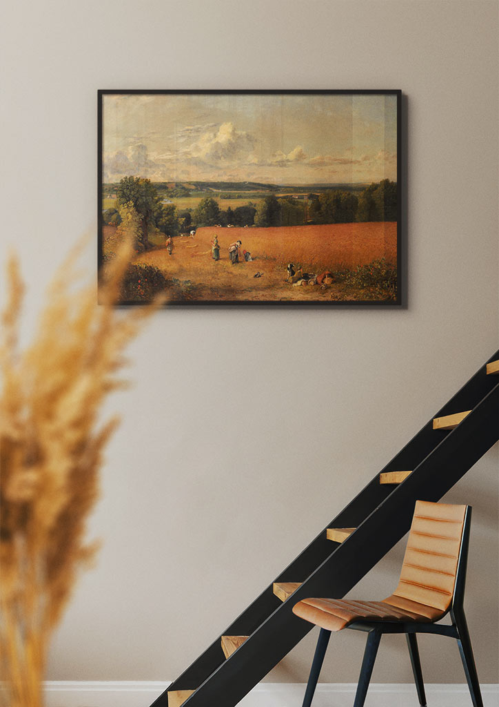 High-quality reproduction art print of John Constable's The Wheat Field painting.