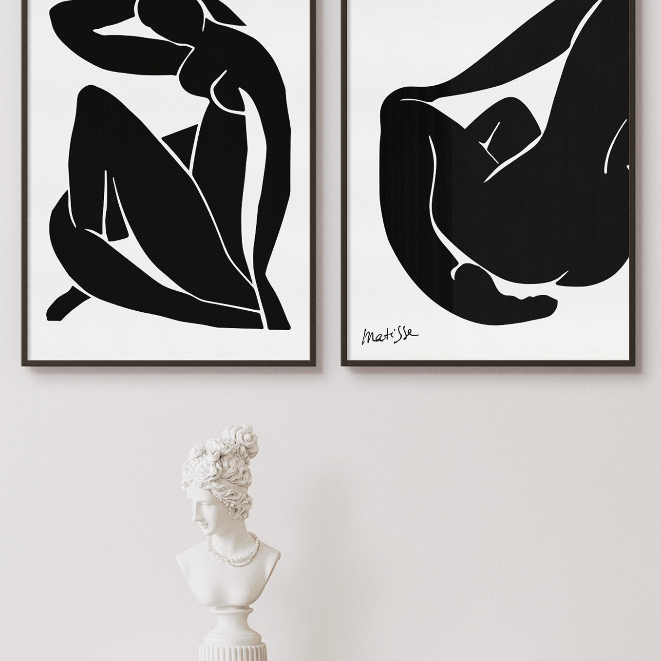 Henri Matisse set of two cut-out style art prints. 