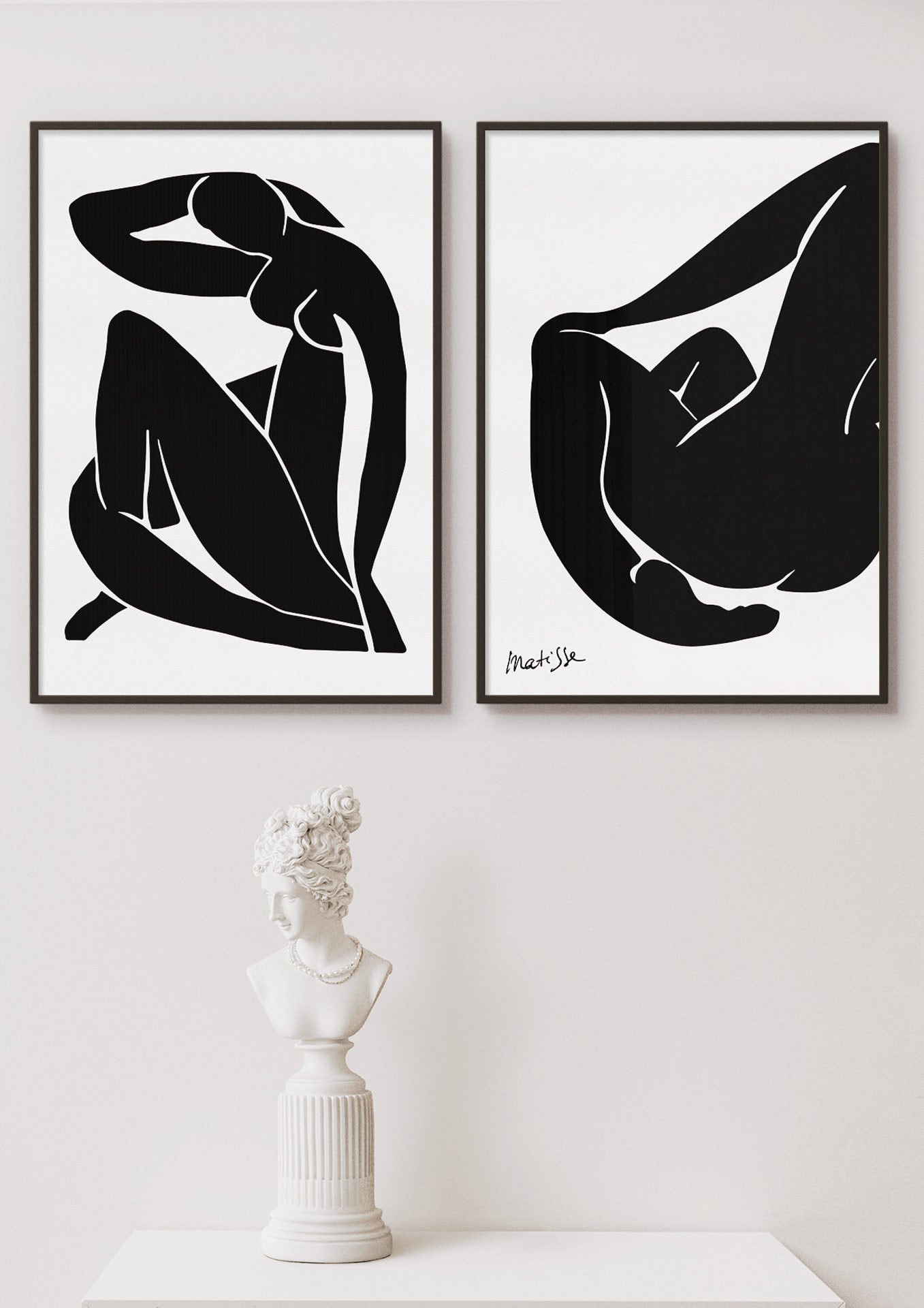 Henri Matisse set of two cut-out style art prints. 