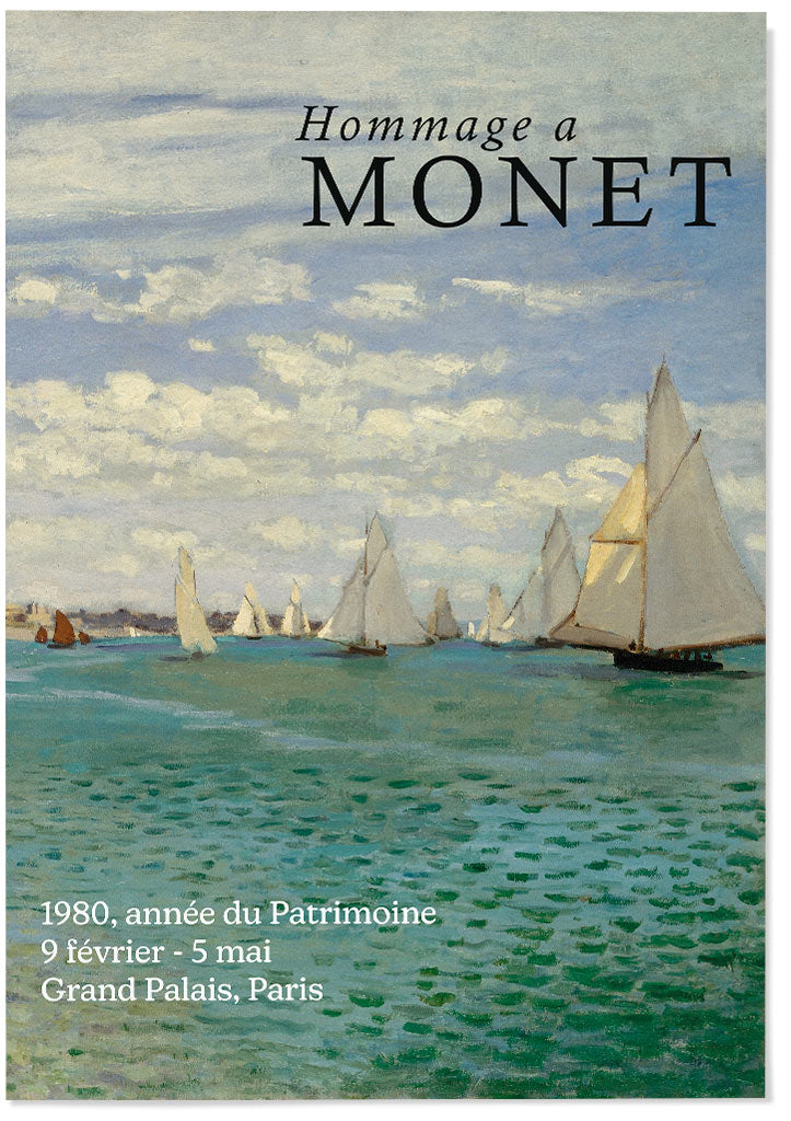 Claude Monet Exhibition Poster | Regatta at Sainte-Adresse – Posterist
