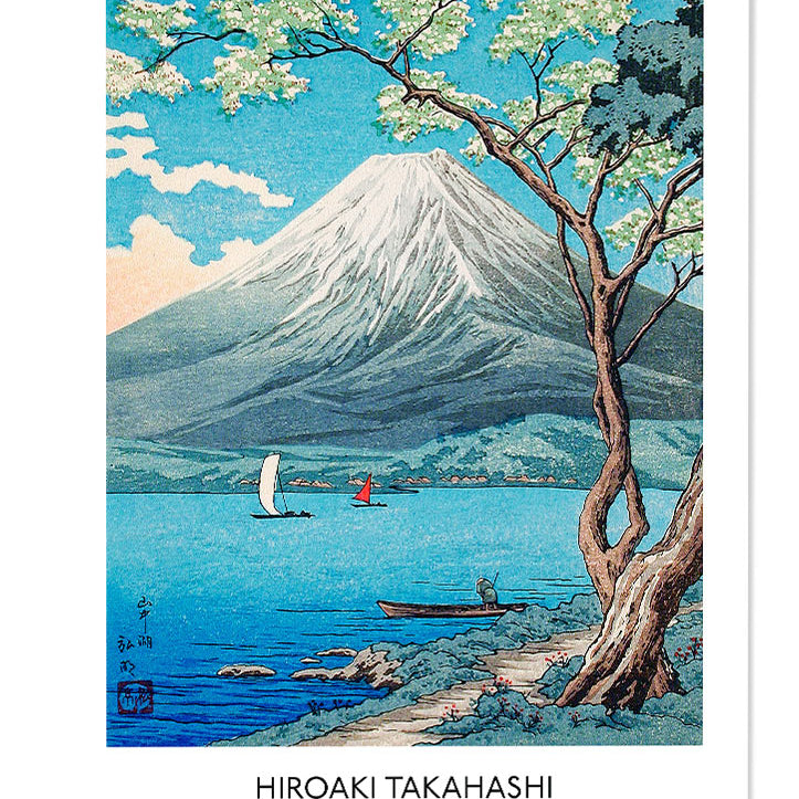Japanese Art Print - Mount Fuji from Lake Yamanaka