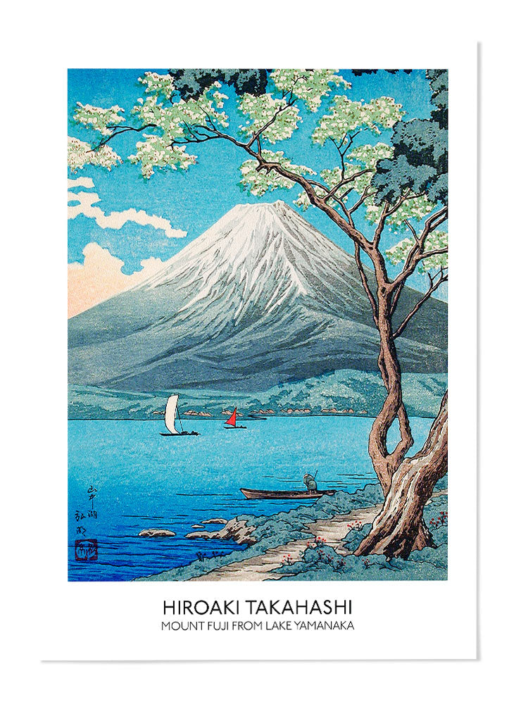Japanese Art Print - Mount Fuji from Lake Yamanaka