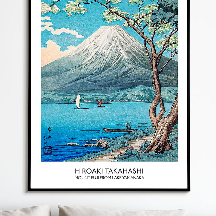 Japanese Art Print - Mount Fuji from Lake Yamanaka