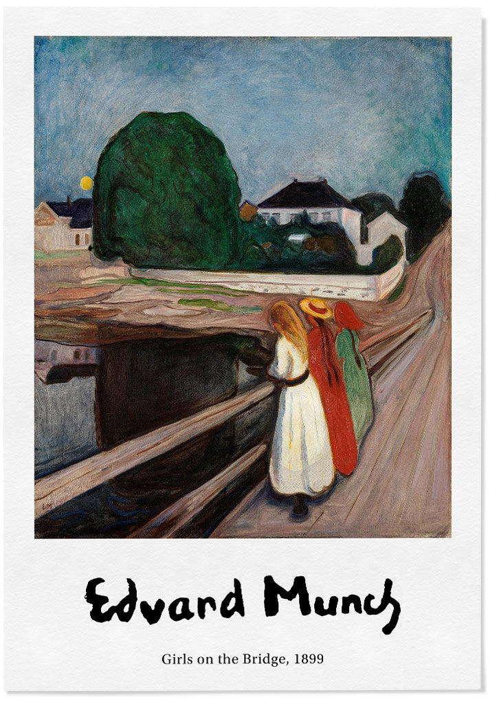 Edvard Munch Poster - Girls on the Bridge