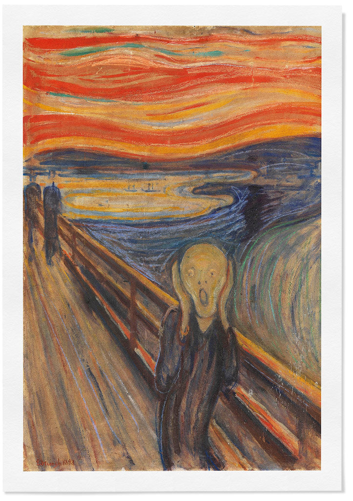 'The Scream' Edvard Munch art poster.