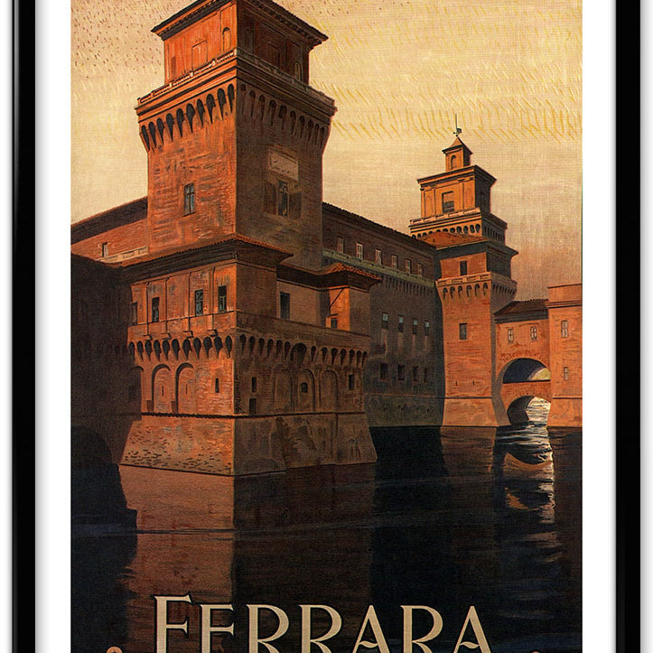 Ferrara, Italy Vintage Travel Poster