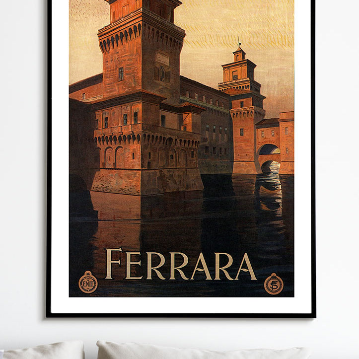 Ferrara, Italy Vintage Travel Poster