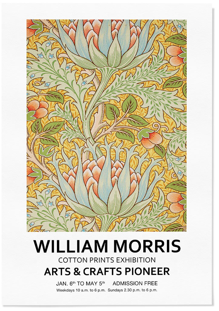 William Morris - Artichoke Exhibition Poster