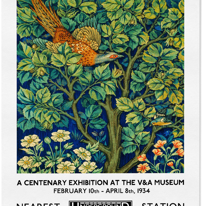 Cock Pheasant print by William Morris